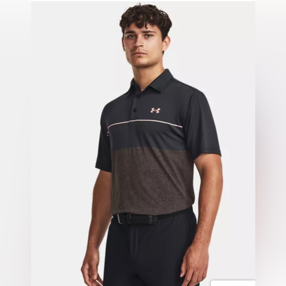 Under Armour playoff 2.0 LowRound Men’s Polo Black/Pink Sand